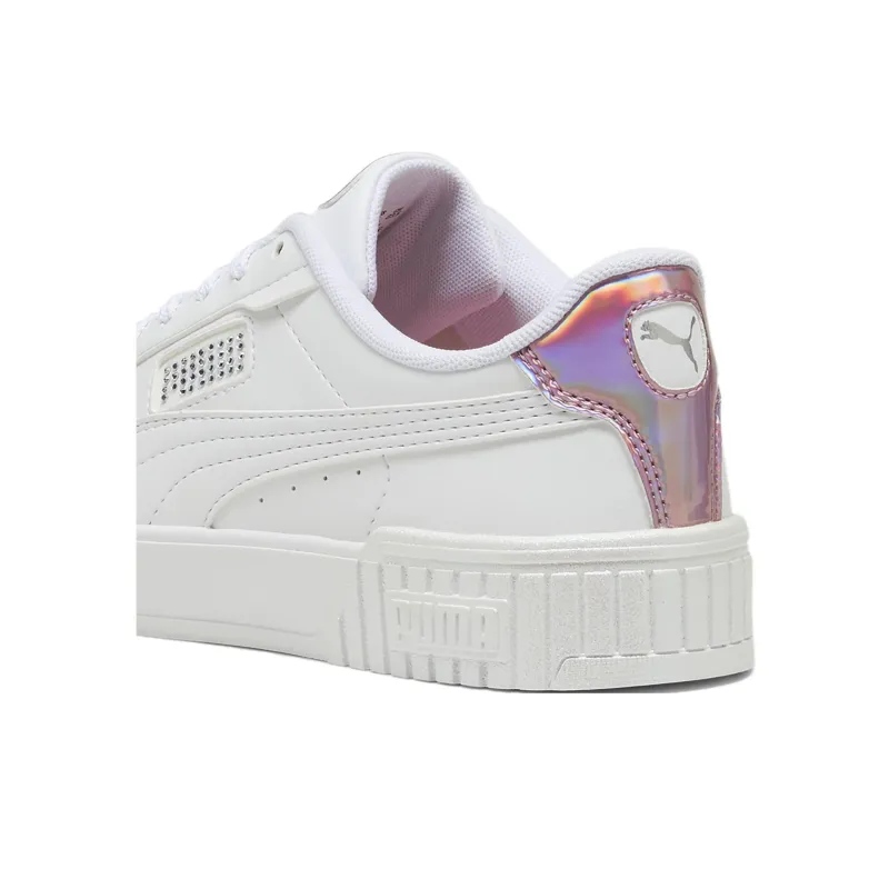 PUMA Court Classic Anti-Slip Wear-Resistant Low-Top Skateboard Shoes Women's White Silver-2