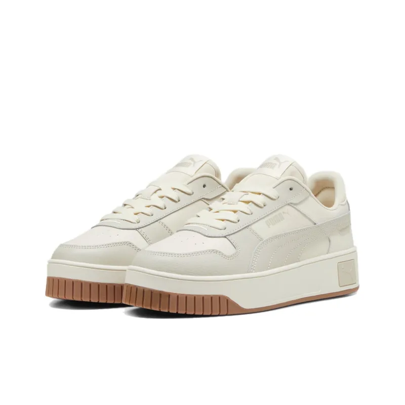 PUMA Carina Street Anti Slip Wear Resistant Low Top Skateboard Shoes Women's Beige-2