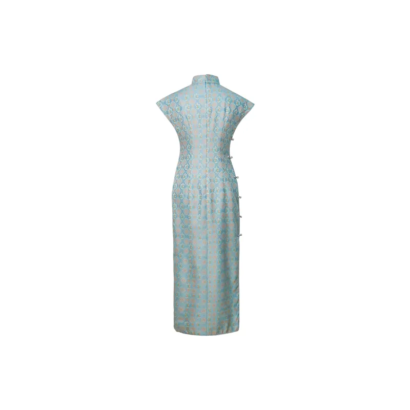 Clothes Cut By Time Cheongsam Women's Light Blue-1