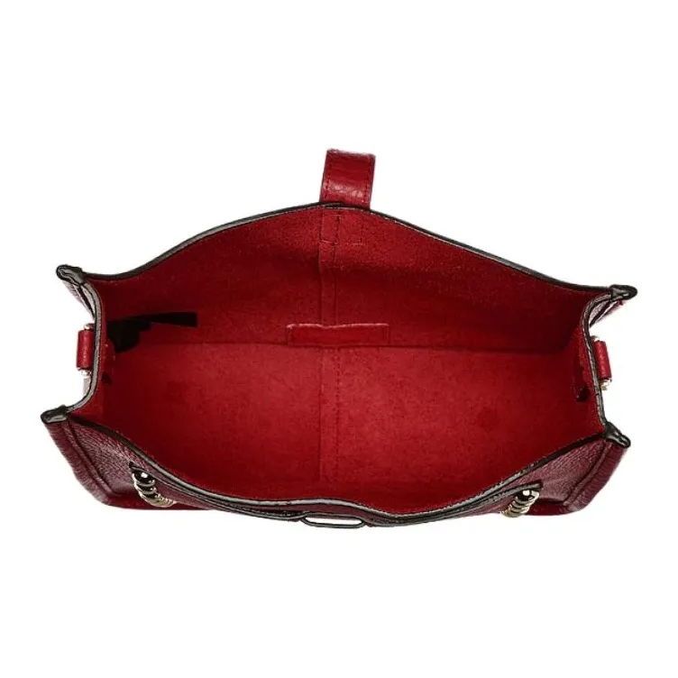REBECCA MINKOFF Genuine Leather Crossbody Bag Shoulder Bag Medium Size Women's Red-2