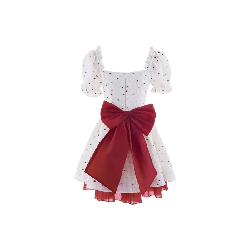 Incolore Short Sleeved Dresses Women's White-1