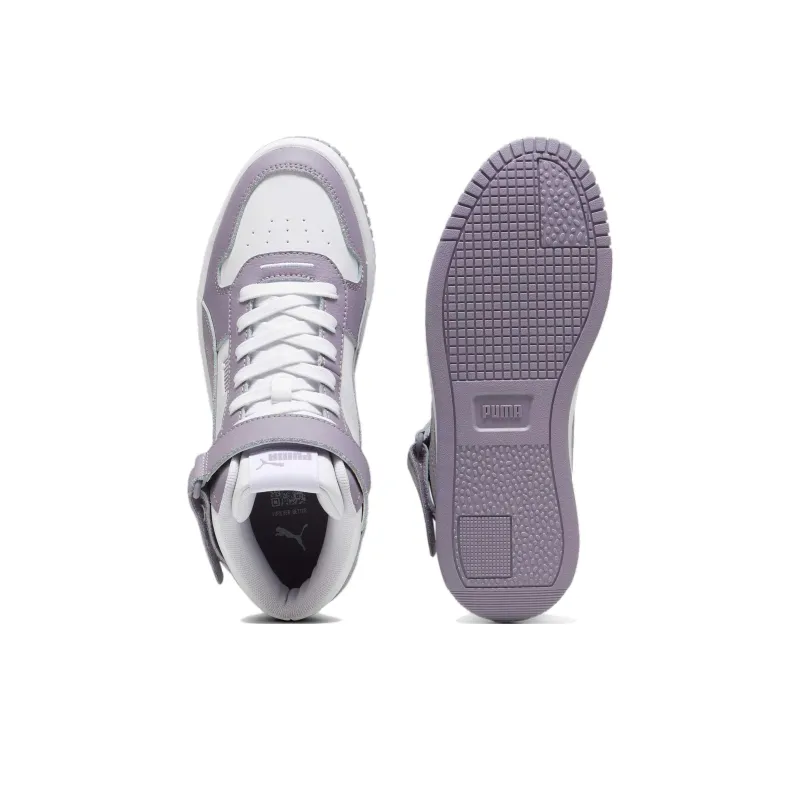 PUMA Carina Street Slip-Resistant Mid-Top Skateboard Shoes Women's White Purple-3