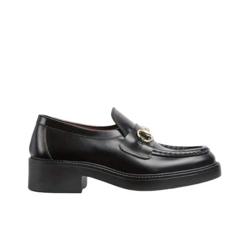 GUCCI Horsebit Loafers 4.5cm Women's Black-1