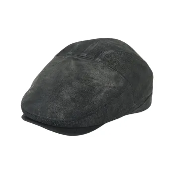 STETSON Leather Berets Unisex Black