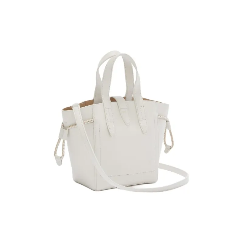 Furla Net Collection Grained Calfskin Tote Bag Shopping Bag Shoulder Bag Crossbody Bag Handbag Mini Women's White-2