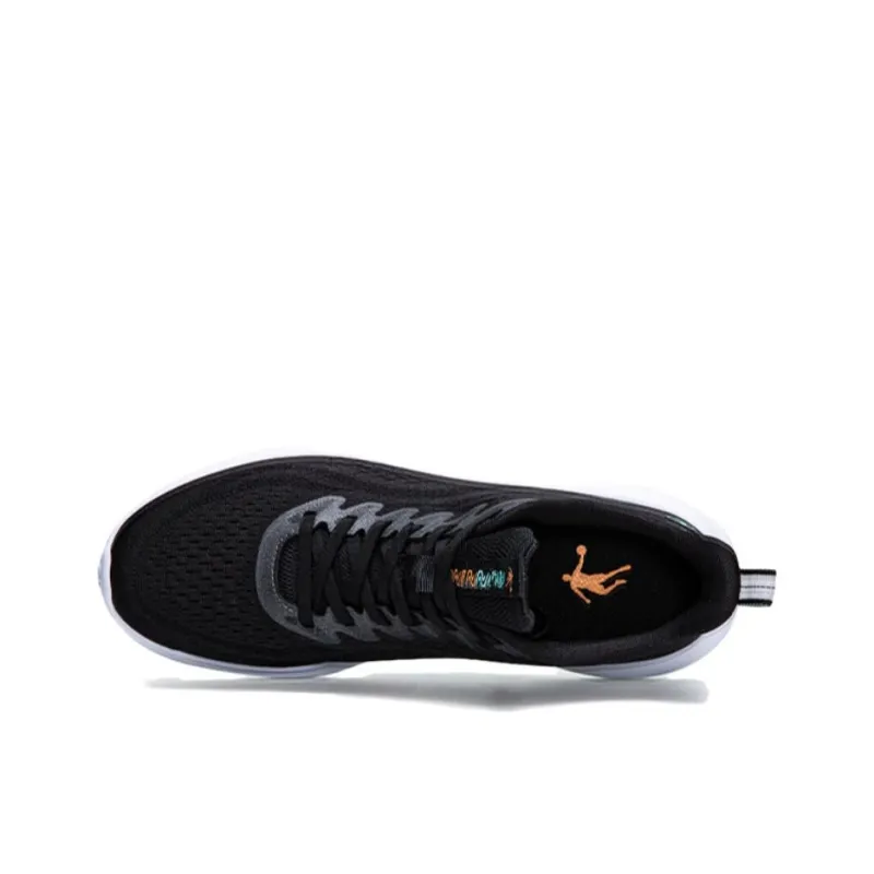 QIAODAN Shock Absorbers Rebound Low Top Running Shoes Men's Black White-3