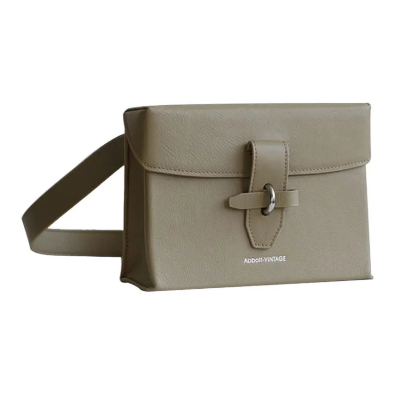 Abbott-VINTAGE Cow Leather Shoulder Bag Small Size Women's Brown/Blue/Green/Black-11