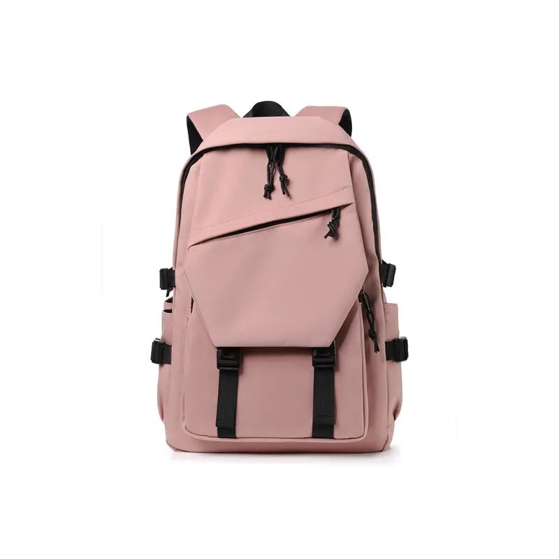 Techson Durable Fabric Backpack Unisex Blue/White/Pink/Gray/Black-2