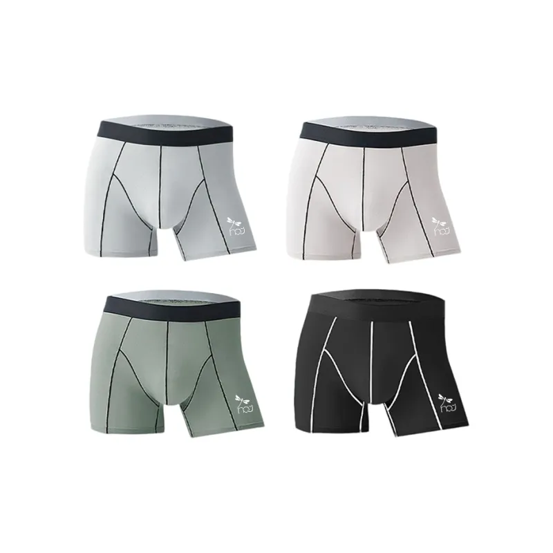 RED DRAGONFLY Cotton Panties Men's 4 Pack Gift Box Set-8