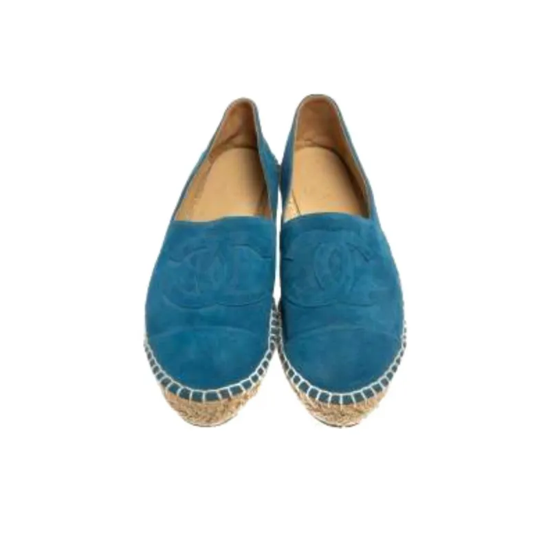 CHANEL Espadrilles Women's Blue-4