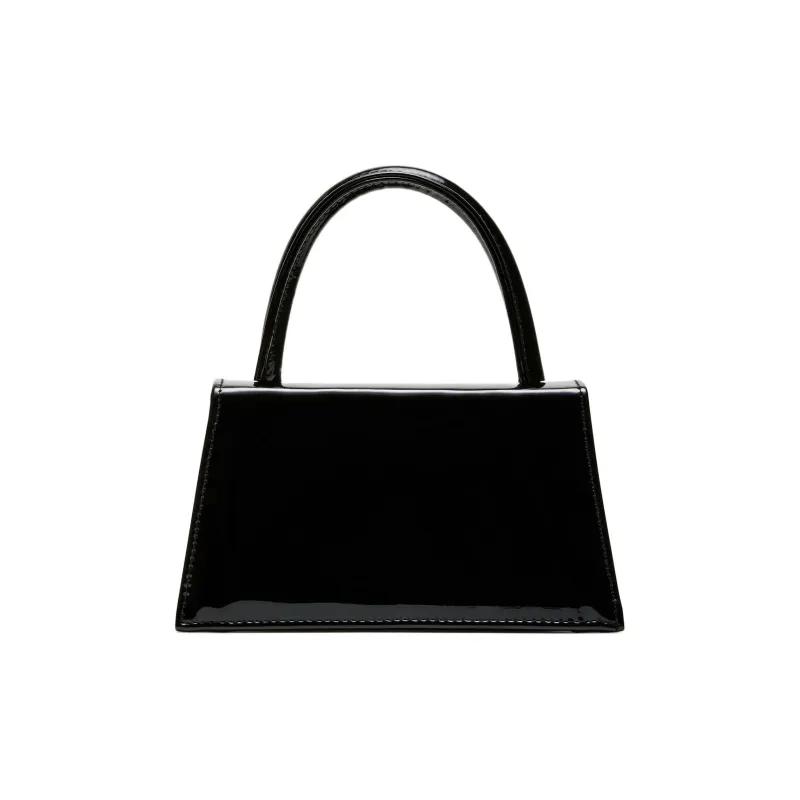 STEVE MADDEN Synthetic Material Patent Leather Shoulder Bag Crossbody Bag Handbag Mini Women's Black-3