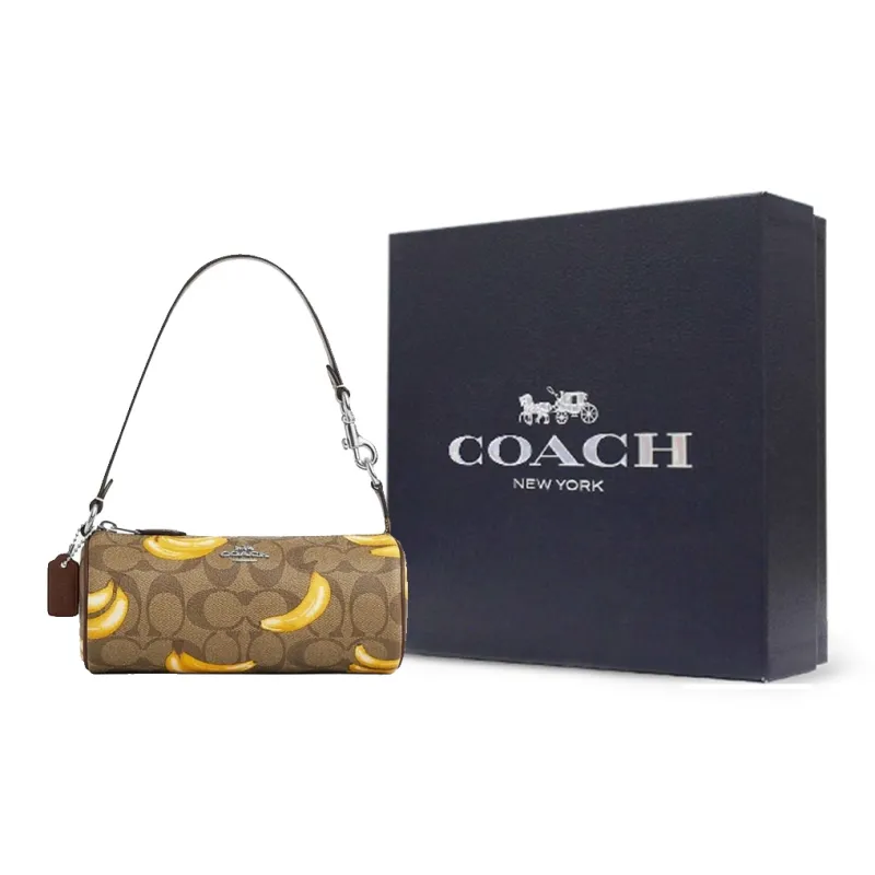 COACH Nolita Artificial Leather Cylinder Bag Handbag, Shoulder Bag Trumpets Women's-8