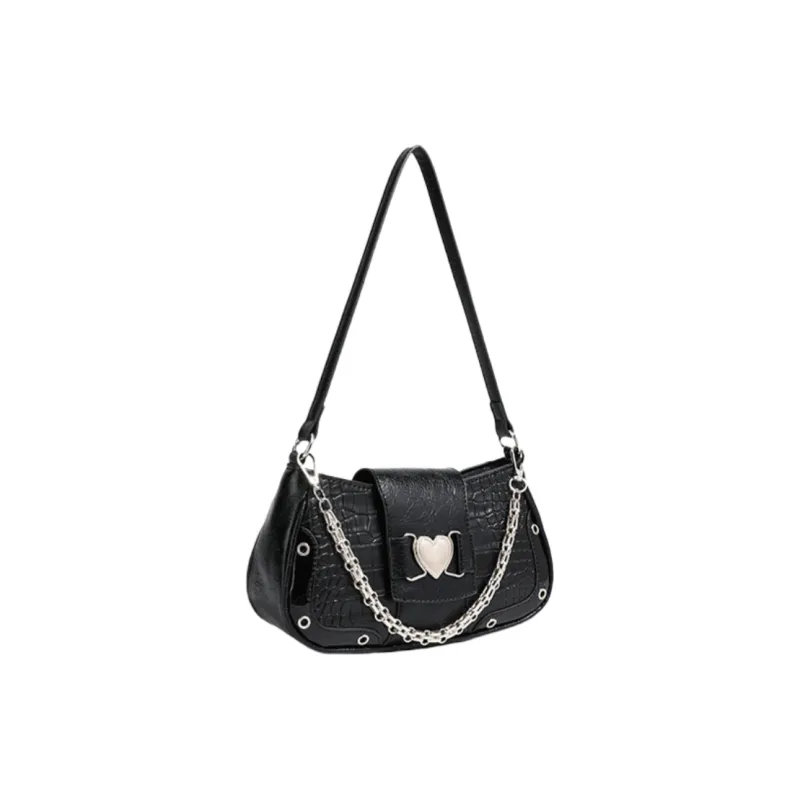 DALO PU Shoulder Bag Regular Women's Knight Black/Dusty Pink-1