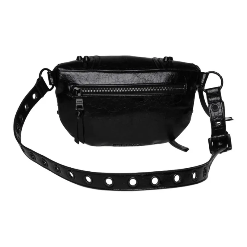 STEVE MADDEN PU Leather Fanny Pack Women's Black-3