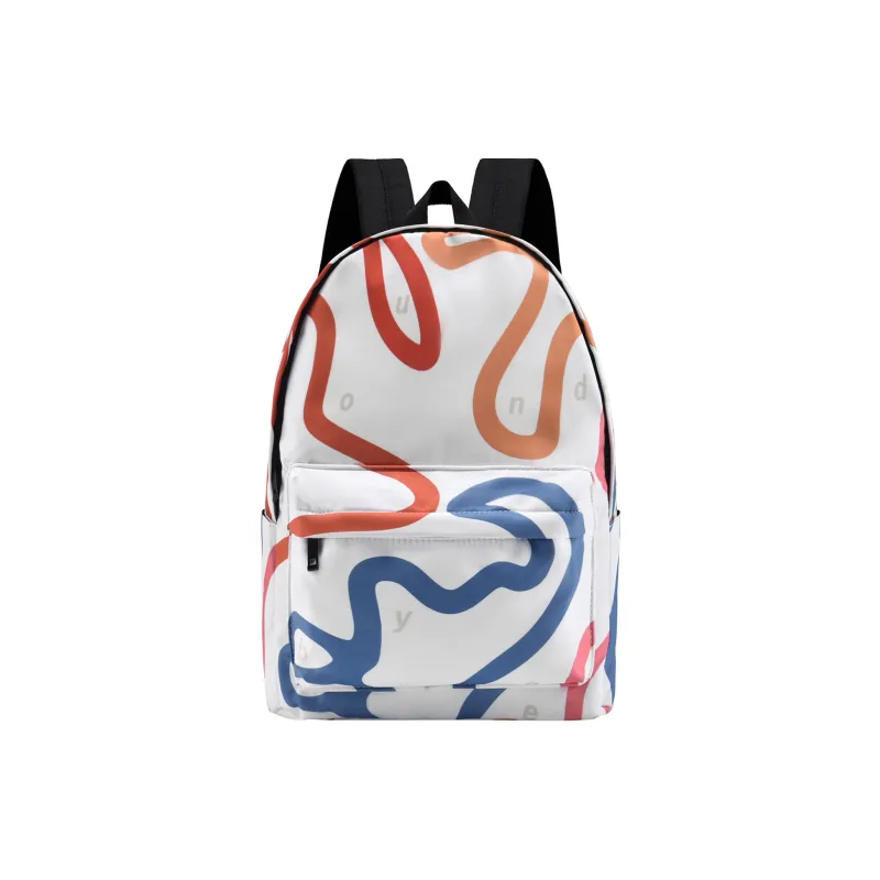 ONRF Polyester Backpack Laptop Bag Commuter Bag Medium Size Unisex White-0