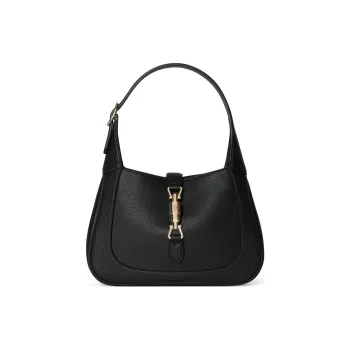 GUCCI Jackie 1961 Leather Handbag Shoulder Bag Women's Black