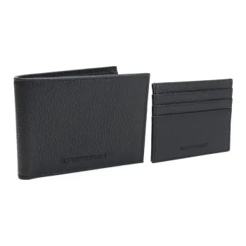 EMPORIO ARMANI Leather Wallet Men's Black