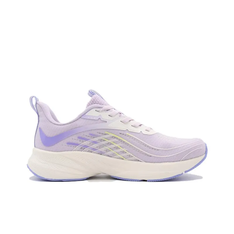 361° Wear-Resistant Low-Top Casual Running Shoes Women's White Purple-1
