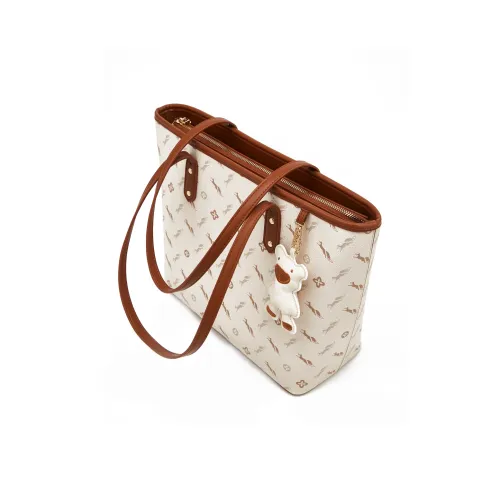 FOXER Synthetic Leather Summer Travel One Shoulder Regular Women's Nut Apricot/Misty Blue