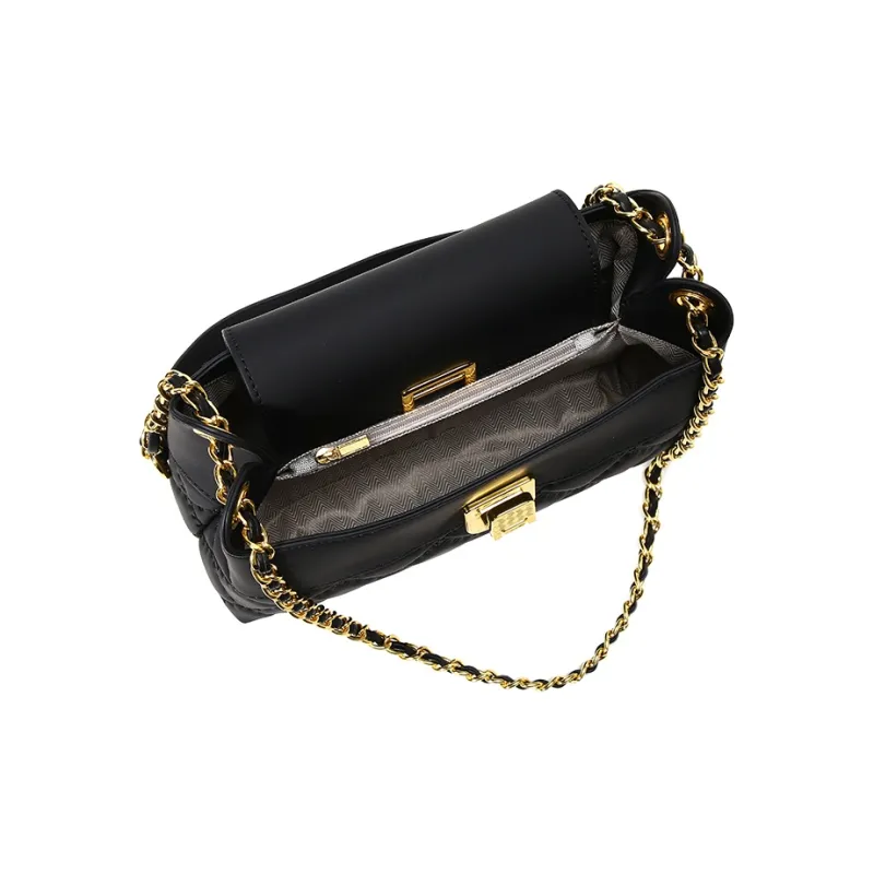 Carit&Koty Polyurethane With Synthetic Leather And Textile Shoulder Bag Women's Black-5