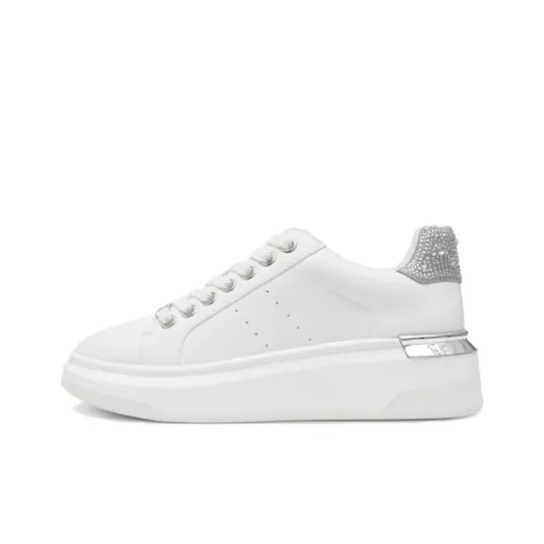 STEVE MADDEN Skateboard Shoes Women's Low-Top White