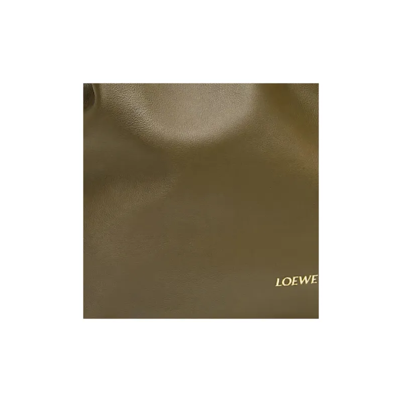 LOEWE Medium Flamenco Clutch In Nappa Calfskin Dark Khaki Green-5