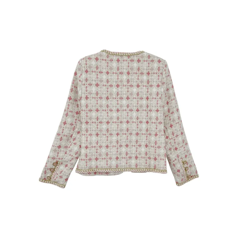 Icicofficial Cropped Coats Women's Pink-1