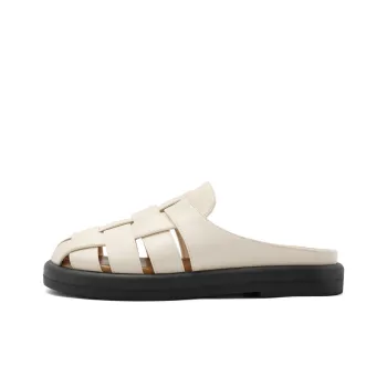 BELLE Rubber Sole Cut Out Closed Toe Slippers Women's
