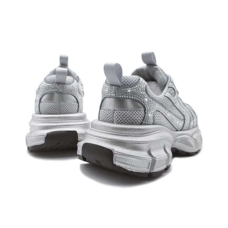 CHOVO Sparkling Galaxy Height Increasing Lightweight Breathable Low-Top Chunky Sneakers Women's-2