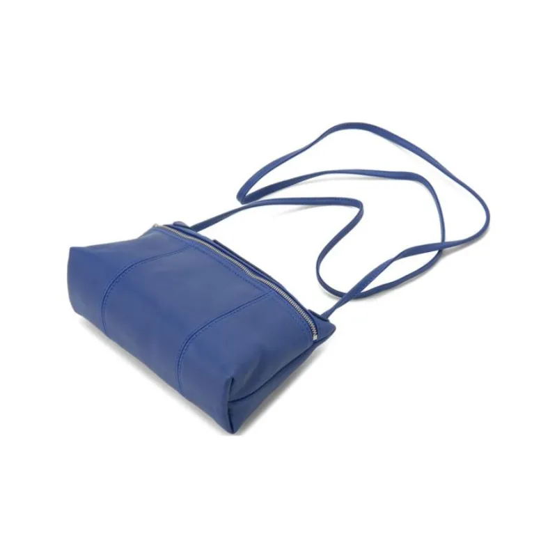 LONGCHAMP Le Pliage Cuir Lambskin Messenger Bag Shoulder Bag Crossbody Bag Regular Women's Blue-3