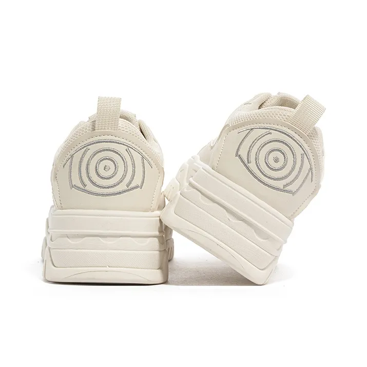 BABAYA KIDS Water Resistant Wear Resistant Breathable Low Top Skateboard Shoes Women's Beige-6
