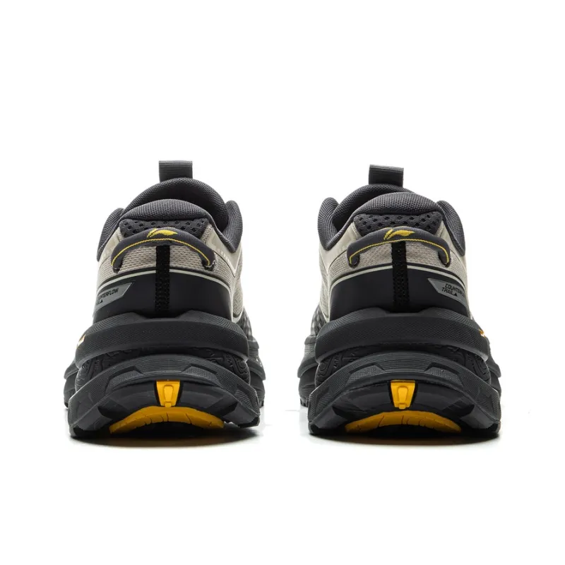 LiNing CF Su Xingchuan Cushioning Abrasion Resistant Support Reflective Low Top Outdoor Hiking Shoes Unisex Black Gray-5