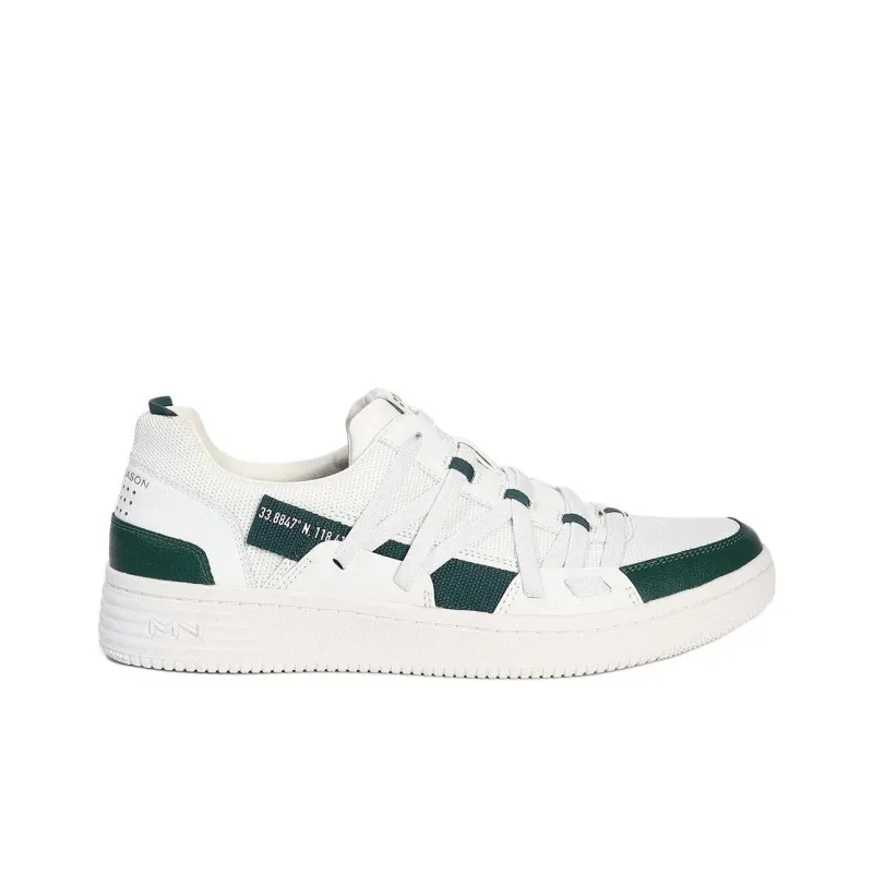 Skechers MARK NASON Anti-Slip And Wear-Resistant Breathable Low-Top Skateboard Shoes Men's White Green-1