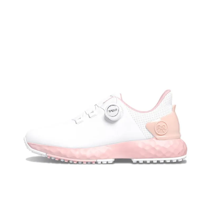 PGM Anti Slip Wear Resistant Low Top Golf Shoes Women's White Pink-0