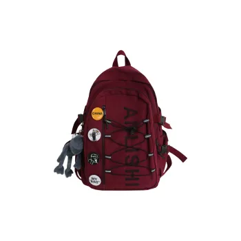 Kaka Tree Nylon Backpack Unisex Black/White/Red/Yellow