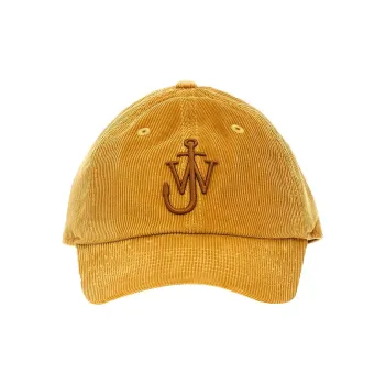 JW Anderson Logo Embroidered Velvet Cap