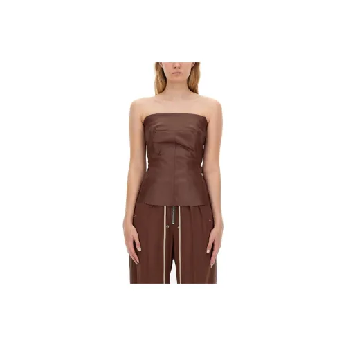 RICK OWENS Strapless Tops Women's Brown