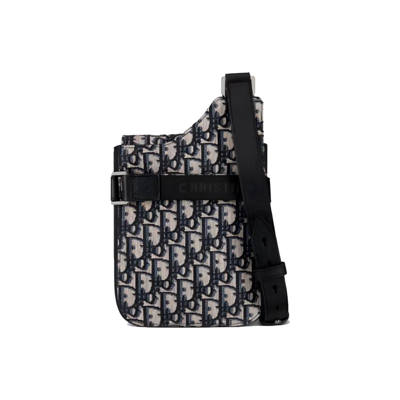 DIOR Saddle Cow Leather Saddle Bag, Shoulder Bag, Crossbody Bag, Clutch, Sling Bag Men's Beige & Black-3