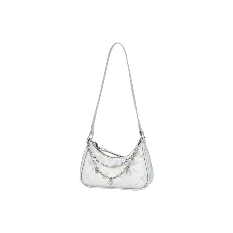 Juju Jimmy PU Shoulder Bag Crossbody Bag Regular Women's Silver/Dazzling Color/Black-13