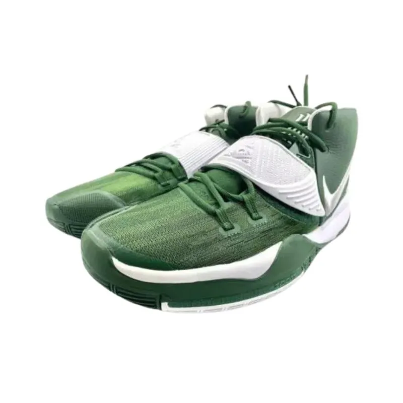 Nike Kyrie 6 Anti Slip Wear Resistant Mid Top Basketball Shoes Men's Green White-2