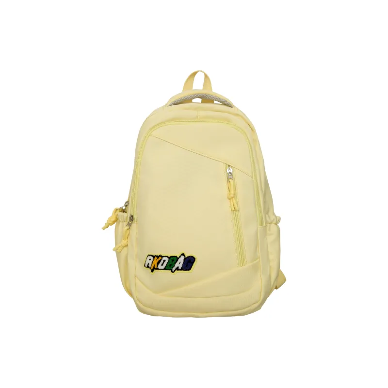OURFUN Nylon Backpack Unisex White/Black/Yellow/Blue/Pink-4