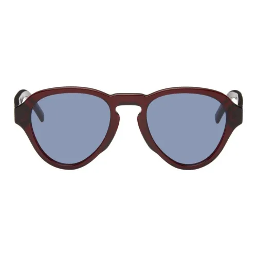 GIVENCHY Acetate Irregular Shape Sunglasses Men's Red