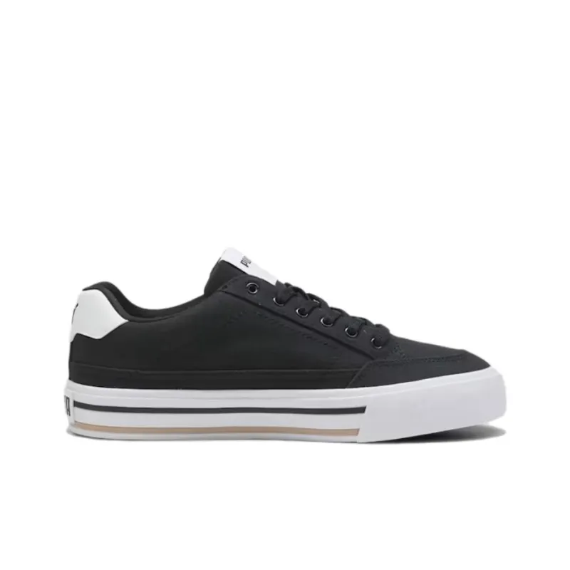 PUMA Court Classic Non slip Lightweight Low Top Skateboard Shoes Unisex Black White-1