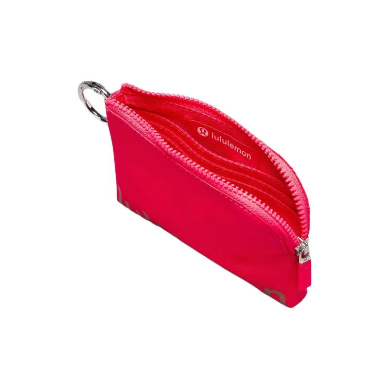 Lululemon Recycled Polyester Card Holder Unisex Pink & Bronze-2