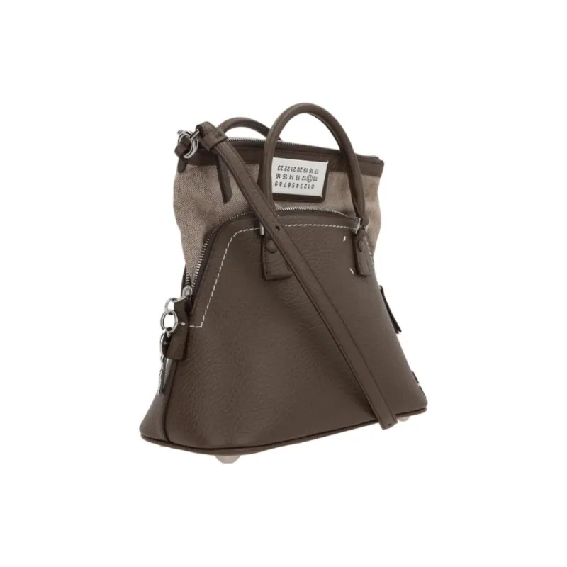 Maison Margiela Grain Leather One Shoulder Handbag Mini Women's Brown-1
