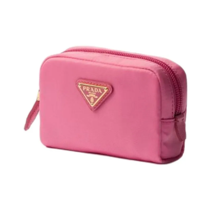 PRADA Re-Nylon Fabric Makeup Bag Women's Begonia Pink-1