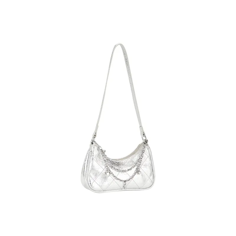 Juju Jimmy PU Shoulder Bag Crossbody Bag Regular Women's Silver/Dazzling Color/Black-2