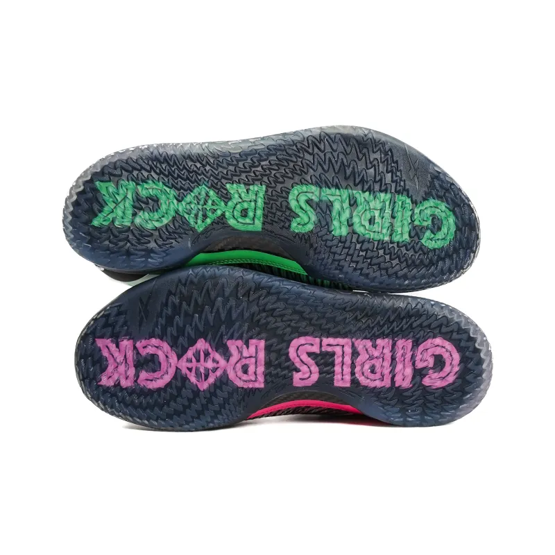 Serious Player Only Player 1 Cushioning Anti-Slip And Wear-Resistant Low-Top Basketball Shoes Men's Pink Green-4