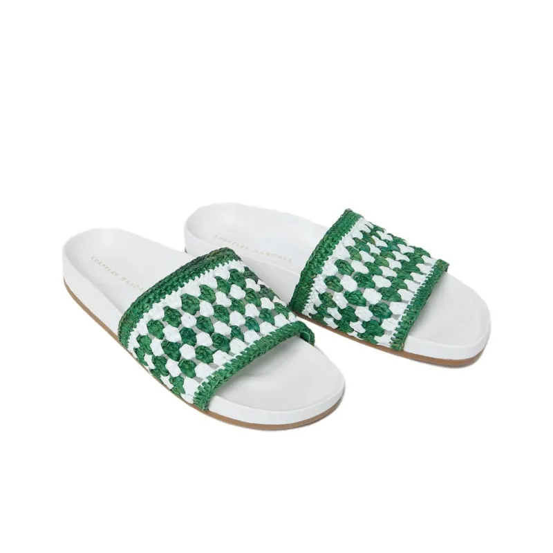Loeffler Randall Slide Slippers Women's Green-3