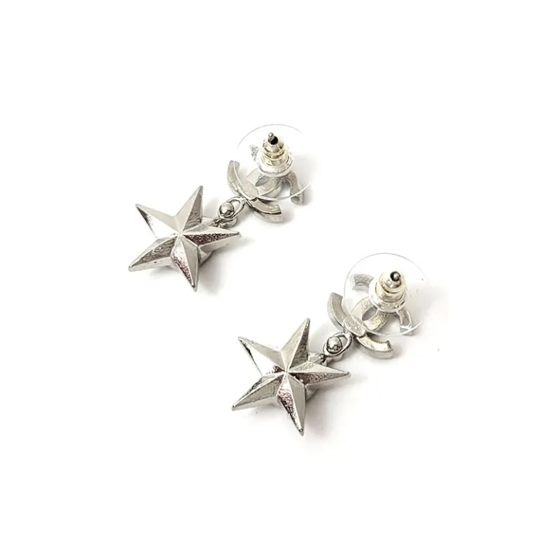 CHANEL Rhinestone Earrings Women's-2